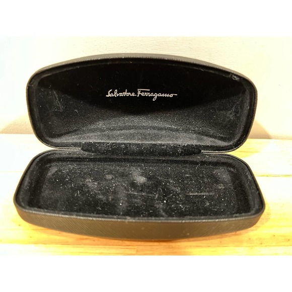 SALVATORE‎ FERRAGAMO Eyeglasses Hard Case Black - Picture 1 of 4